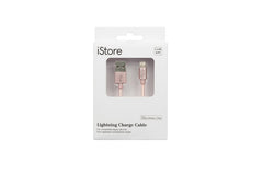 iStore Lightning Charge 4ft (1.2m) Braided Cable (Rose Gold)