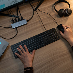 Full-Size Wired EcoSmart® Keyboard & Mouse Combo