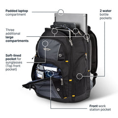 17" Drifter II Laptop Backpack (Black/Gray)