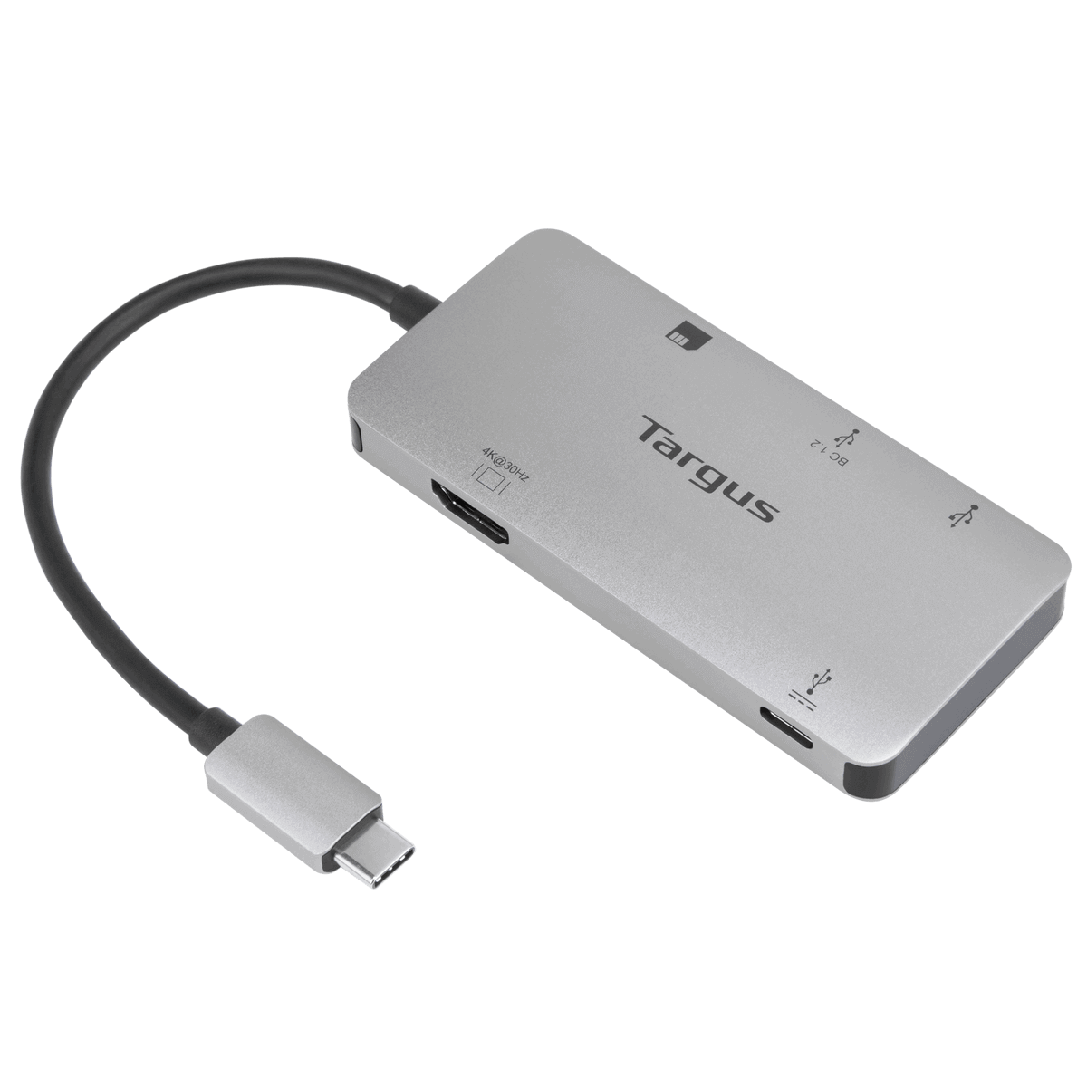 USB-C Multi-Port Single Video Adapter and Card Reader with 100W PD Pass-Thru