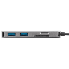 USB-C Multi-Port Single Video Adapter and Card Reader with 100W PD Pass-Thru